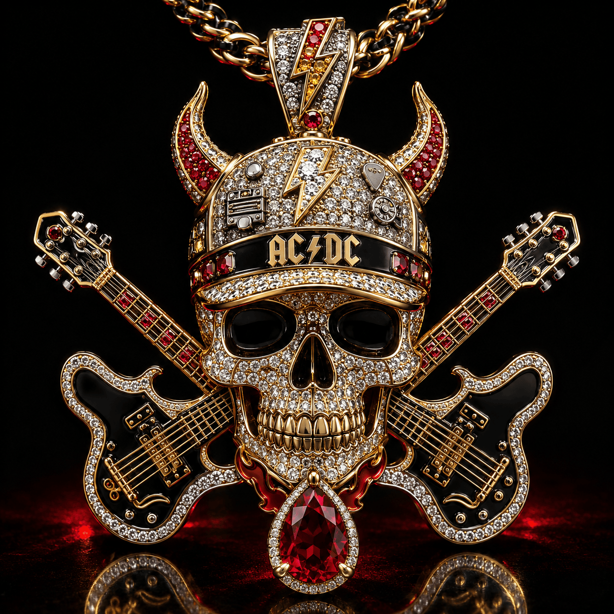 ACD Solid Gold Chain with Diamond Pendant PDL