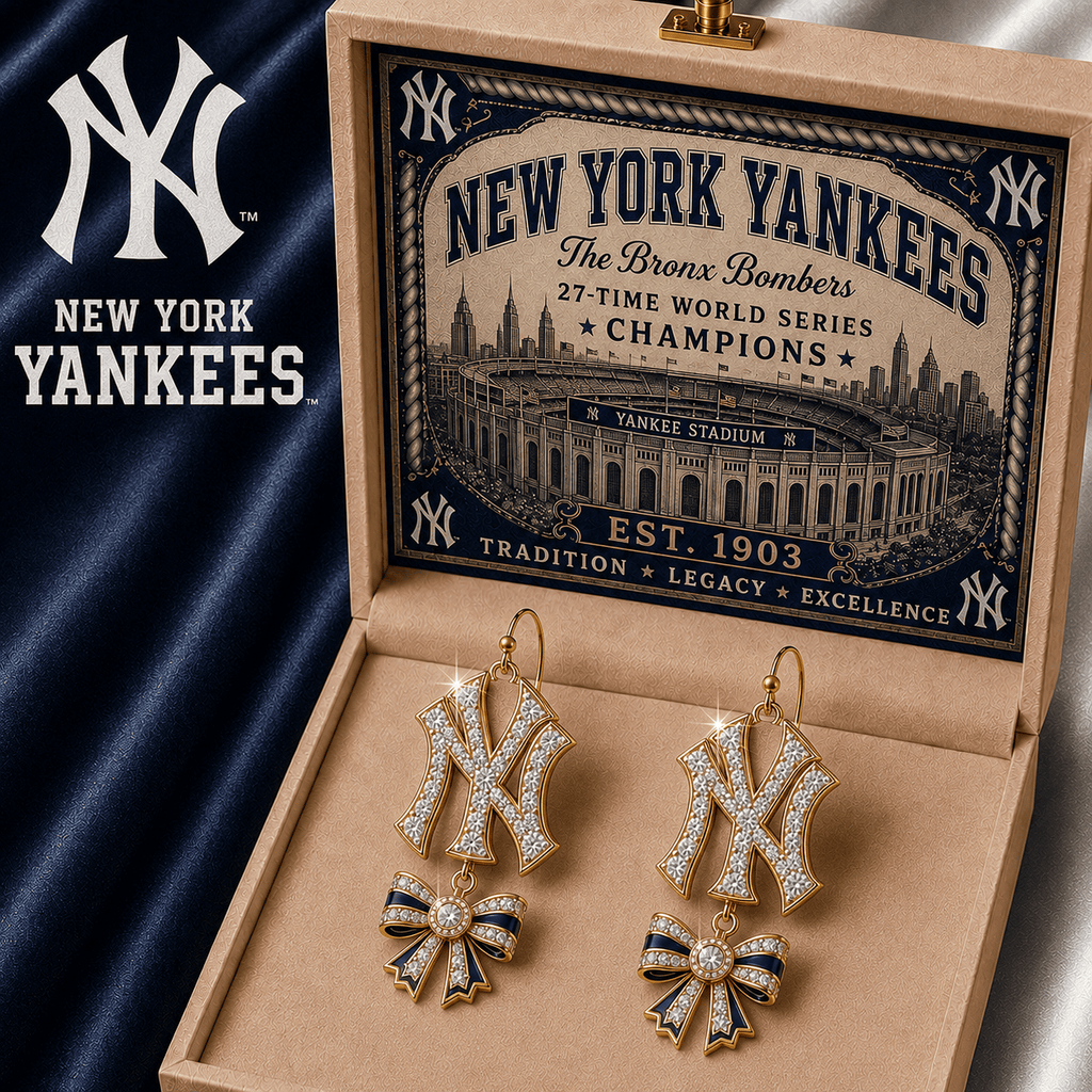 Premium NYY Dangle Earrings NTB