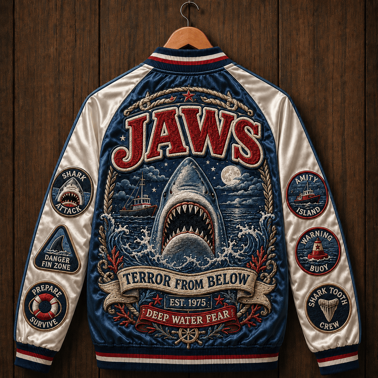 PREMIUM JAWS SATIN BASEBALL JACKET NTNA