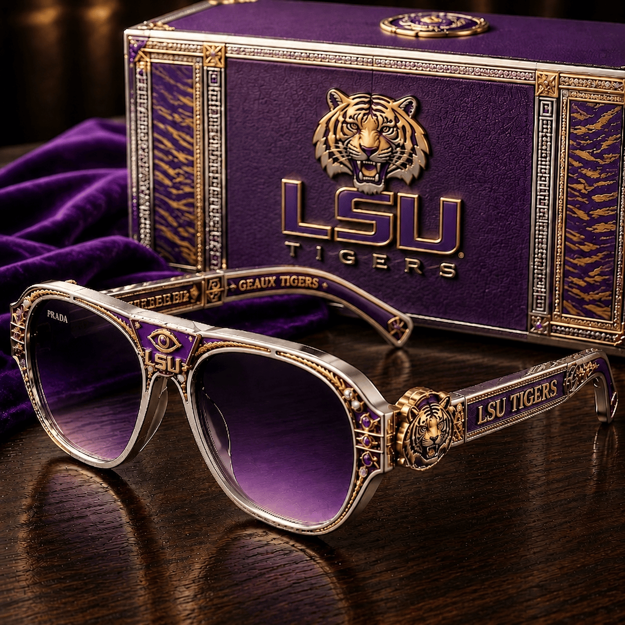 PREMIUM LSU UNISEX SUNGLASSES TTNL