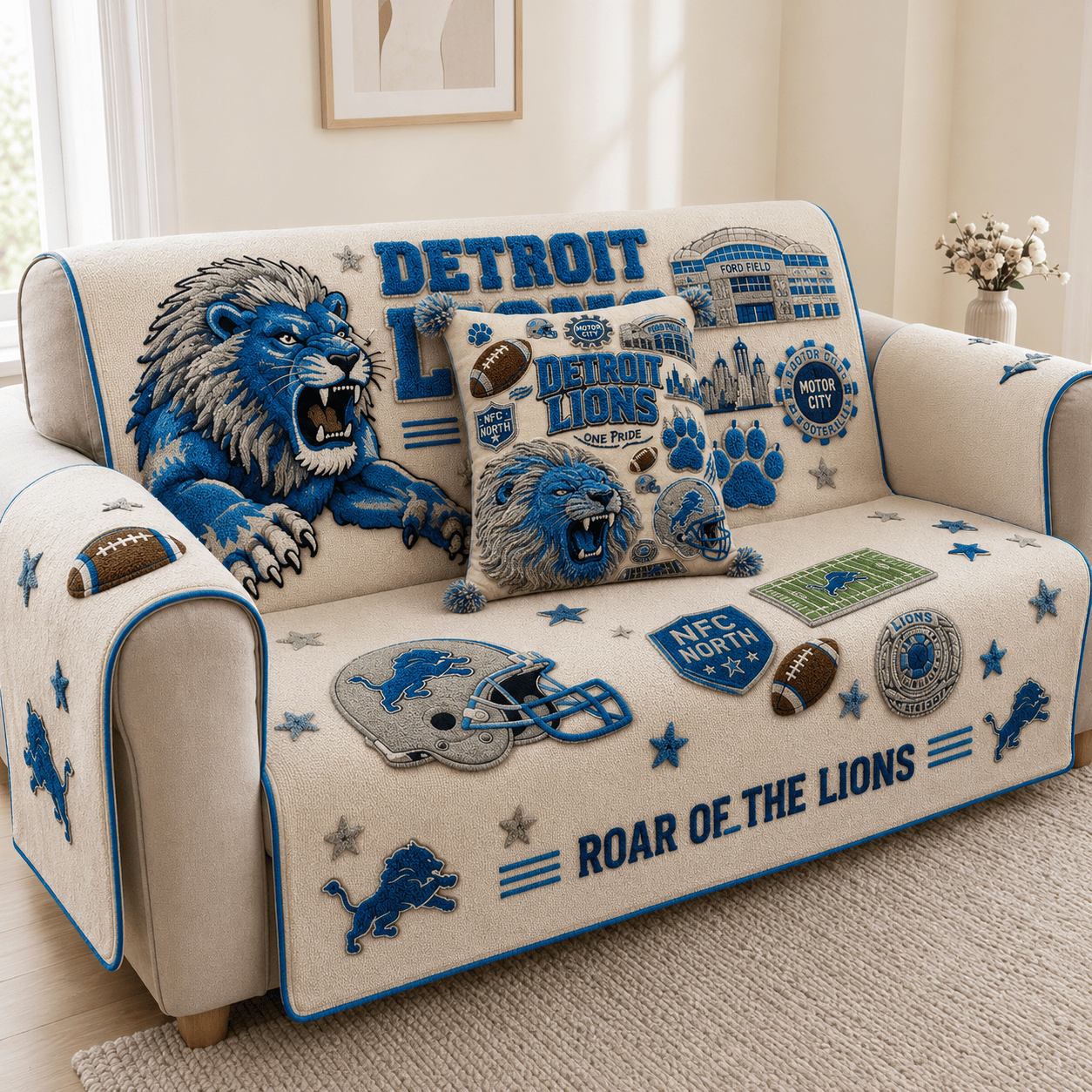 DTL Tufted Sofa Cover & Pillow Set DNBN