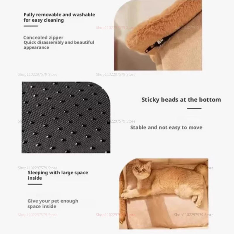 Enclosed Cat Kennel with Dirt-Resistant Material Detachable